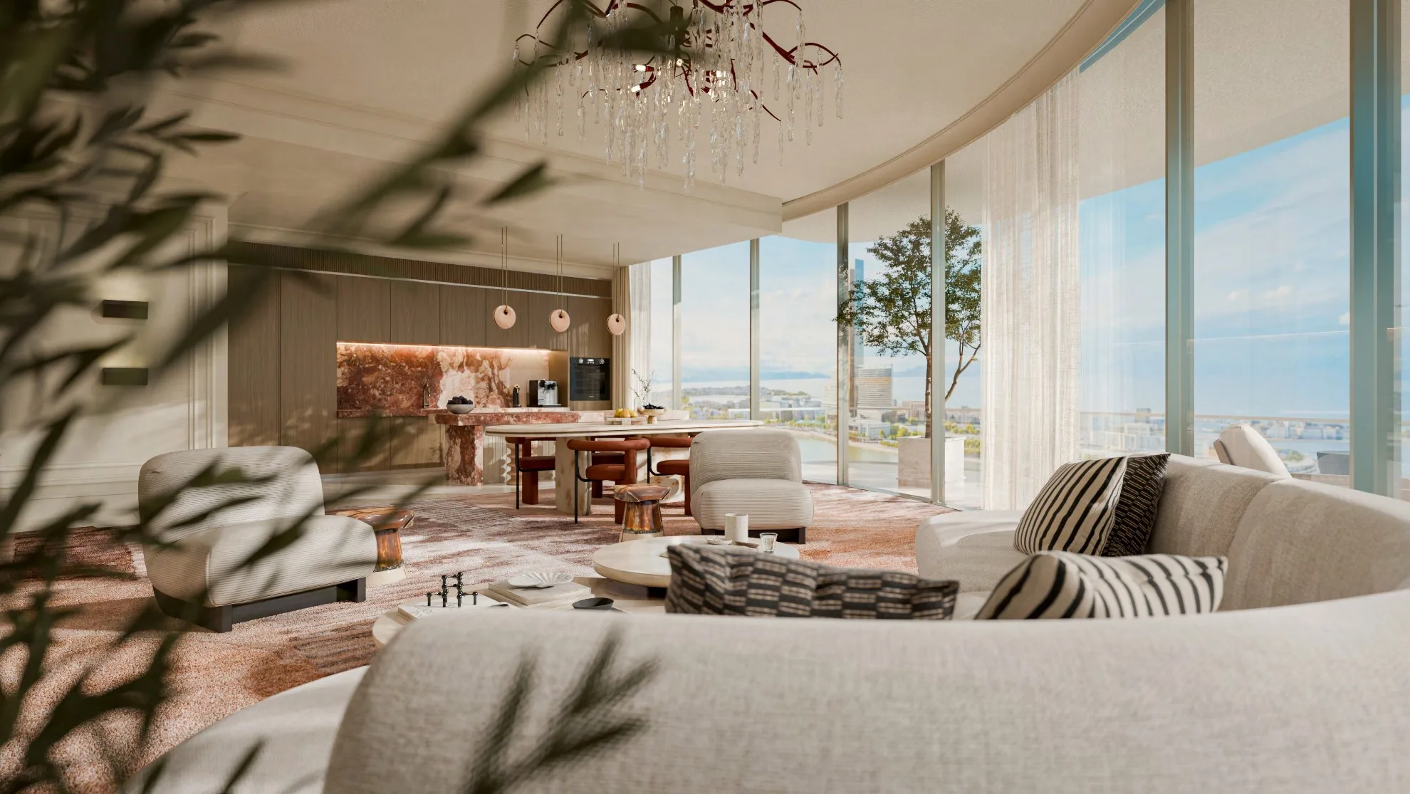 Warm open-plan residence at Lunaya Terraces